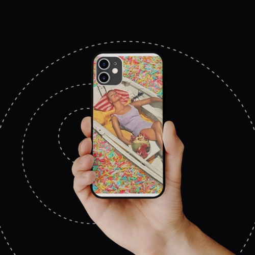 Ốp lưng iphone SAMSUNG hình woman on candy pool collage art minimalism đẹp ốp dẻo  cho các dòng iPhone PAP20210875