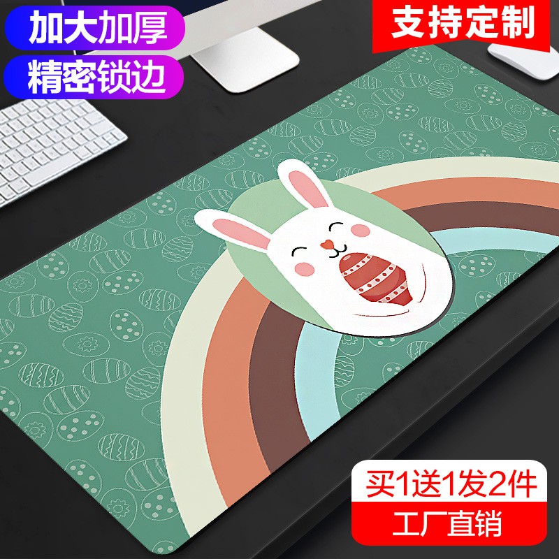 ♜☸♨Large mouse pad thickening cute girls Office office software excel function PS shortcut keys large gaming desktop keyboard writing desk computer pad student desk mat anti-dirty