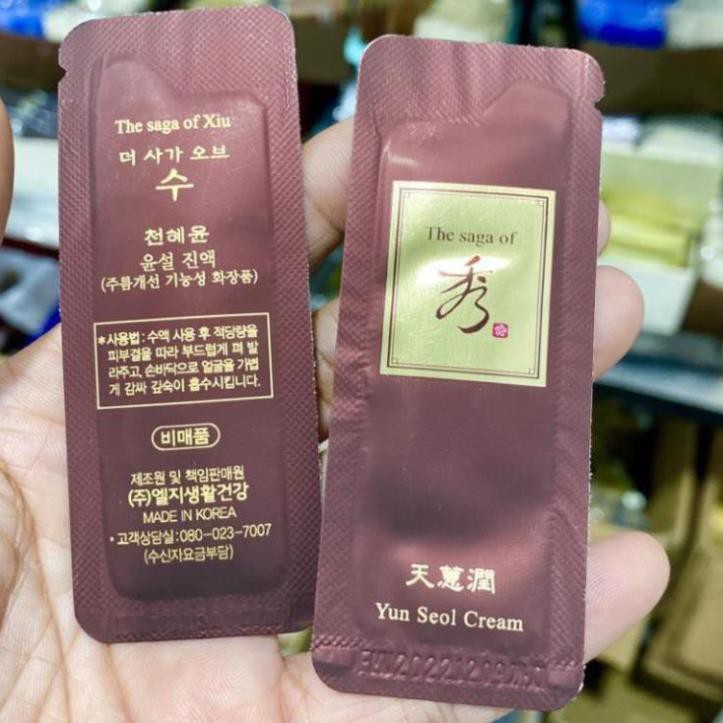 Combo 10 gói kem tái sinh The Saga Of Xiu Cheon Hye Yoon Yun Seol Cream date 2024 - Chính hãng LG Hàn