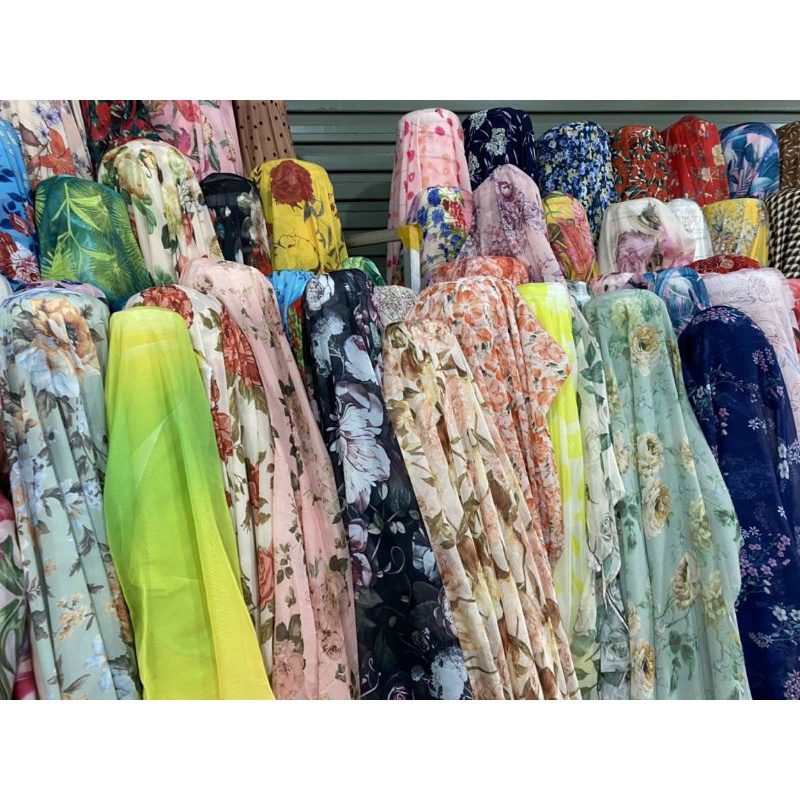 Giá Sỉ Vải tơ hoa các loại hoa,hàng tơ đẹp loại 1