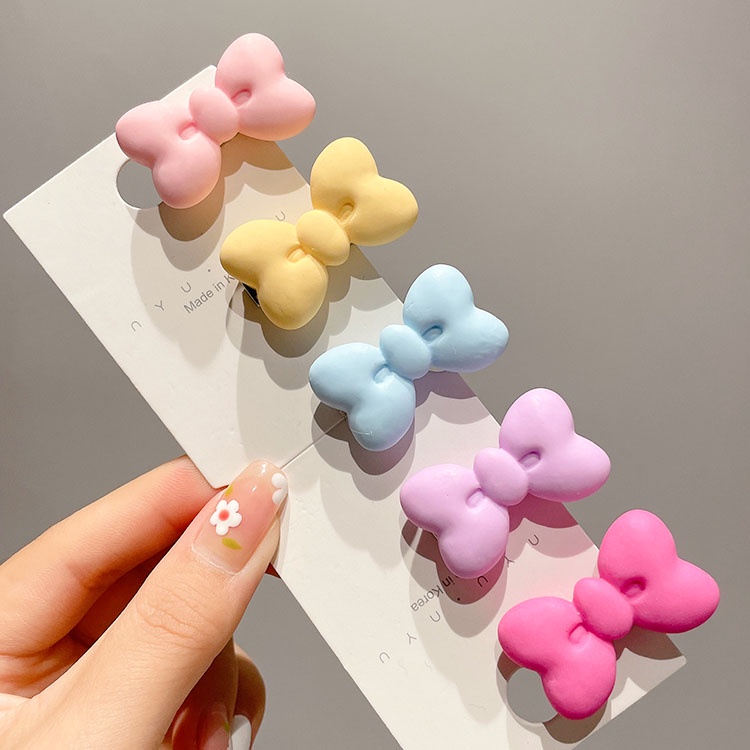 Kẹp Tóc Nơ Trái Tim Dễ Thương Cho Bé Gái