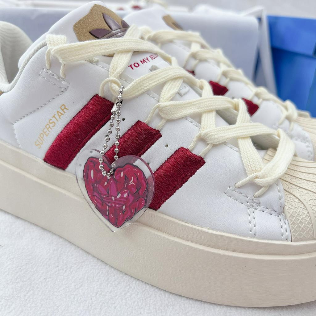 Giày Thể Thao Nữ Ngô Thắng Superstar Tenis Kem Đế Cao