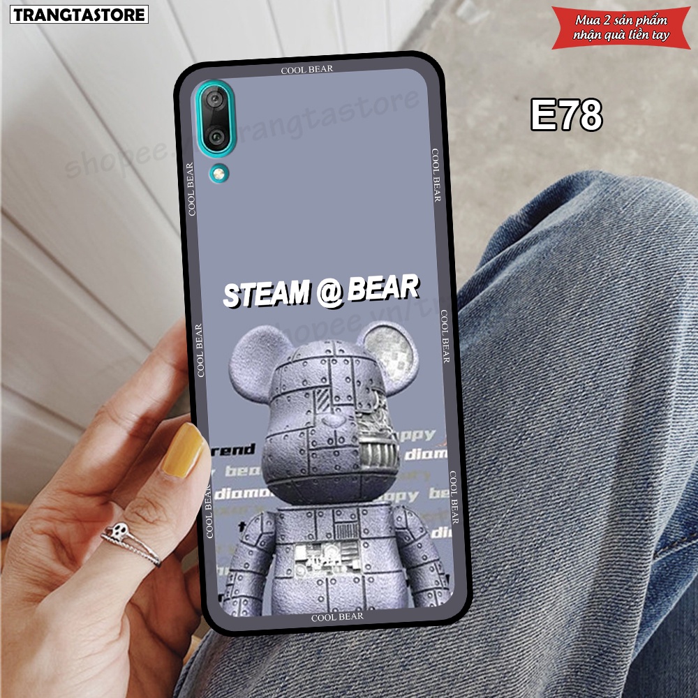Ốp Huawei Y7 Pro 2019 in hình gấu Bearbrick,Metal Style,Doremon siêu dễ thương chất lượng