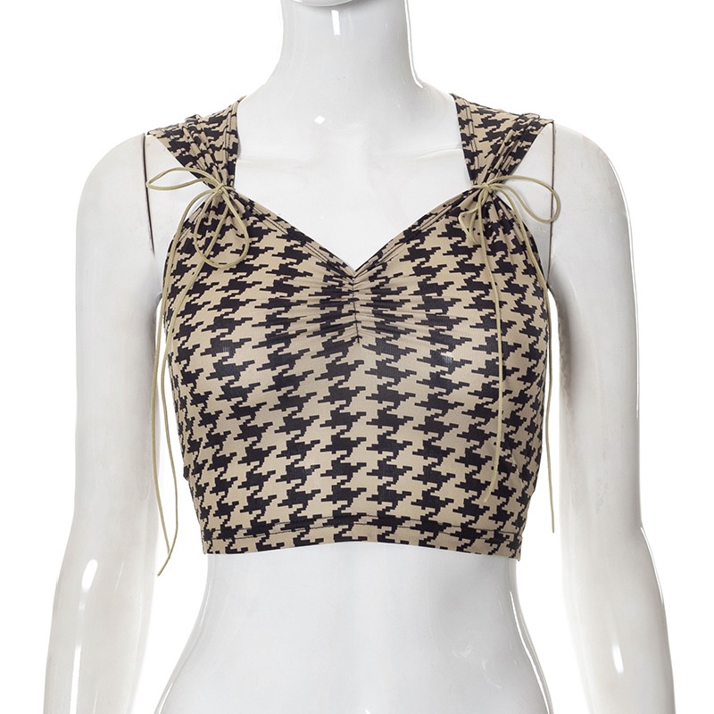 Áo Tank Top Xếp Ly Cột Dây Thời Trang Trẻ Trung Cho Nữ