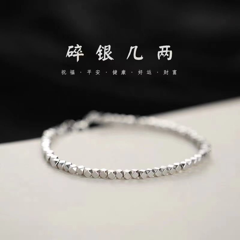Vòng Tay Mạ Vàng Đính Hạt Vuông Đơn Giản Sang Trọng Cho Nữ