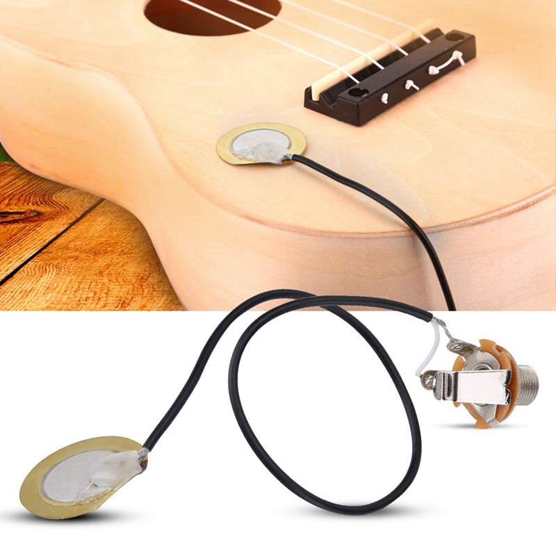 Acoustic Guitar Transducer Pre-Wired Amplifier Piezo Jack Pickup Accessory