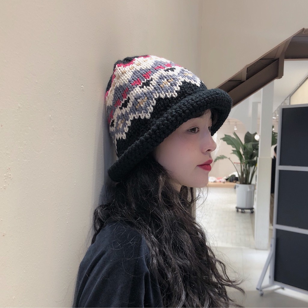 Mũ Len Đan Thời Trang Thu Đông Hàn Quốc Cho Nữ