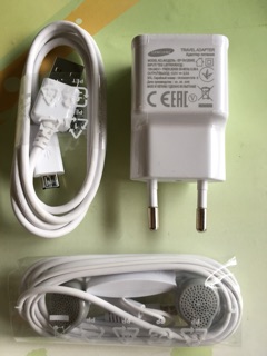 Combo sạc cáp tai nghe samsung 2A