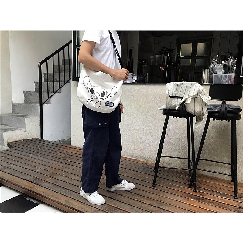 [RẺ VÔ ĐỊCH] Túi tote đeo chéo chuột Stitch unisex Hàn Quốc