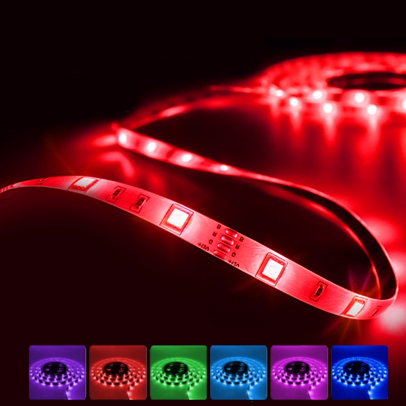 Dây Đèn Led 5M Chống Thấm Nước 24 Phím WIFI Bluetooth IR 2835 RGB Kèm Điều Khiển Từ Xa