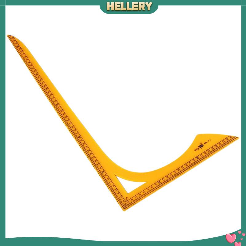 Thước Nhựa Hình Chữ L Màu Nâu Dùng Cắt May Vá Tiện Dụng