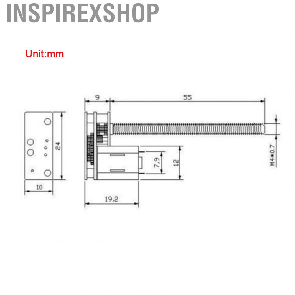 Inspirexshop 1024GA20 DC 6V/12V Thread Flip N20 Gear Motor M4 x 55mm Shaft