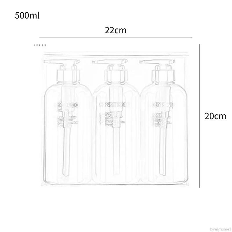 Set 3 chai rỗng đựng xà phòng dung tích 500ml tiện lợi khi đi du lịch