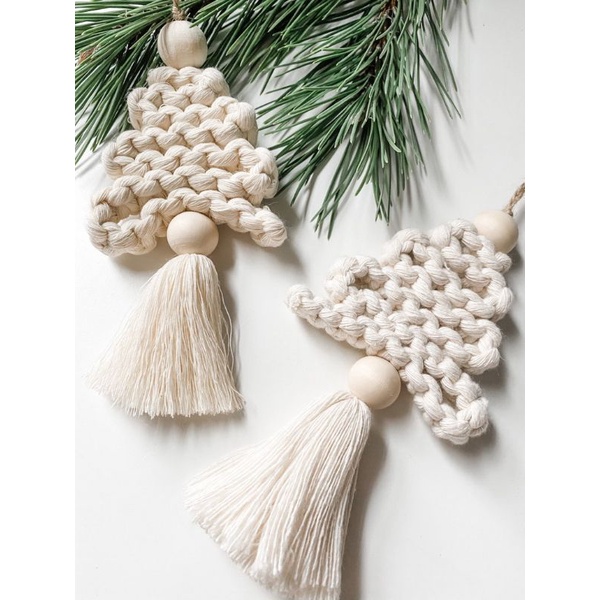 Cây thông Noel macrame trang trí Giáng Sinh
