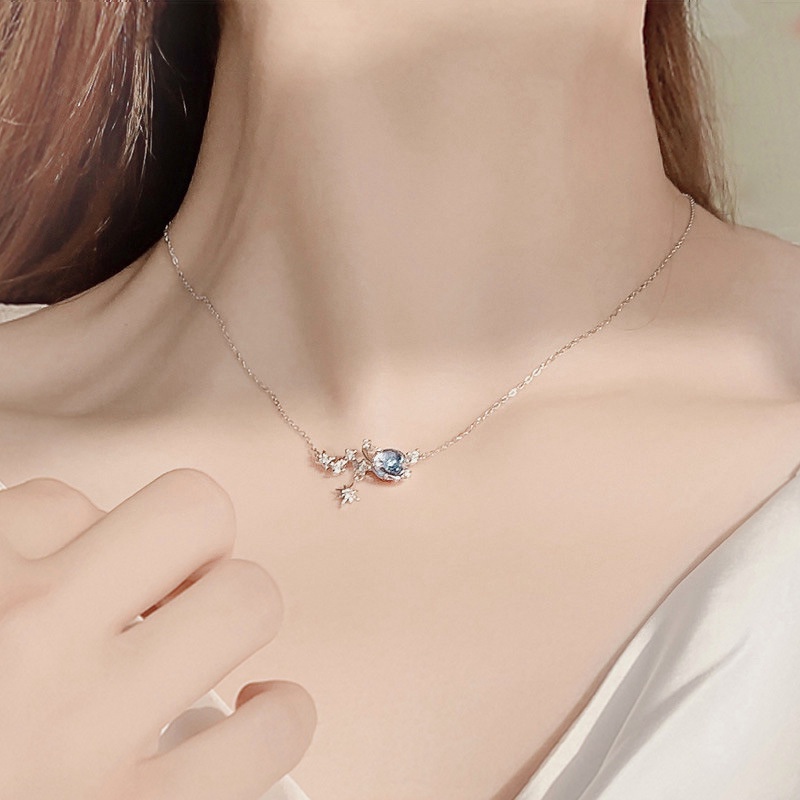 Dây chuyền thời trang kiểu mặt trăng và ngôi sao giản đơn sang trọng dành cho nữ