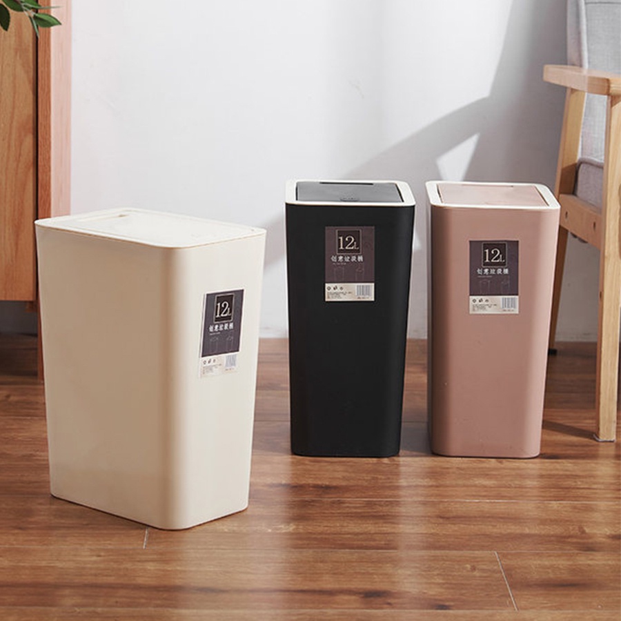 Thùng đựng rác thông minh- Thùng rác nhựa ABS an toàn INOHA R09 - 8 Lít