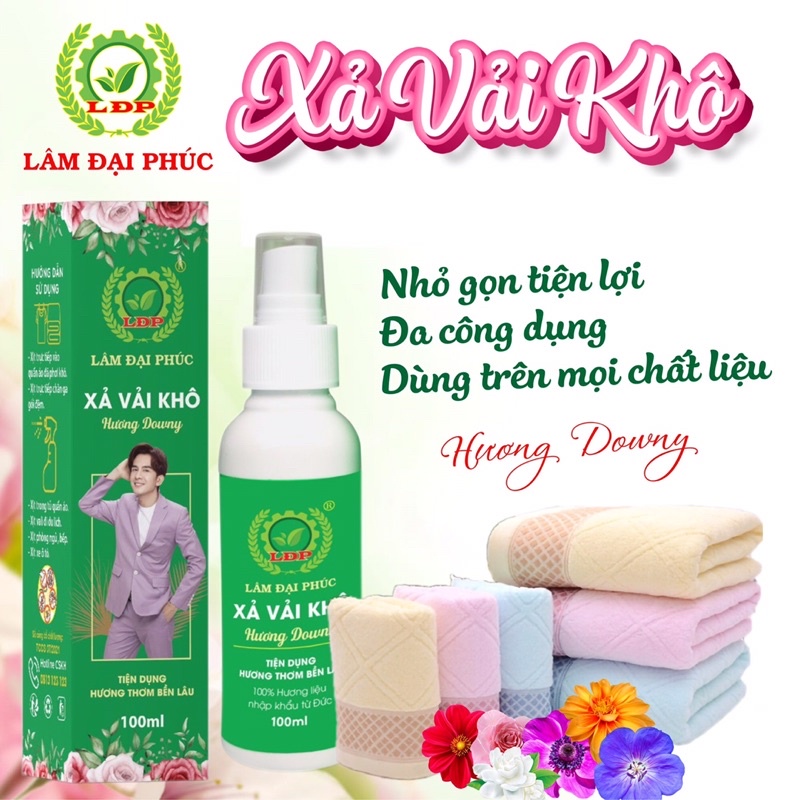 Mua 5 tặng 1 xịt xả khô, xịt thơm quần áo Lâm Đại Phúc, hương comfor, hương downy