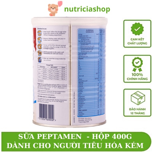 Sỉ 1 thùng  Sữa Peptamen hộp 400gram dành cho người kém hấp thu