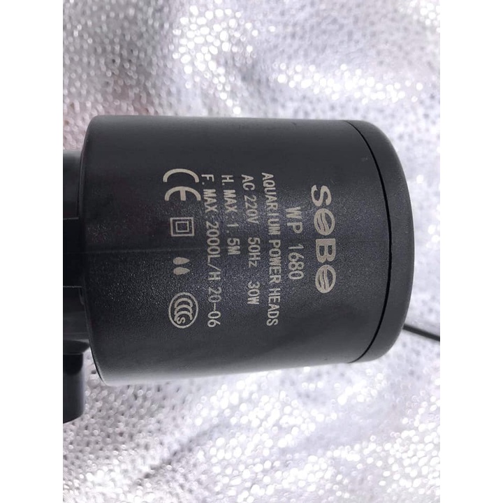 Máy Bơm Nước Sobo WP-1680 (30W-2000L/H-1.5M) - Bơm Nước 3 Trong 1 (Hút, Đẩy, Thổi Oxy) Cho Bể Cá