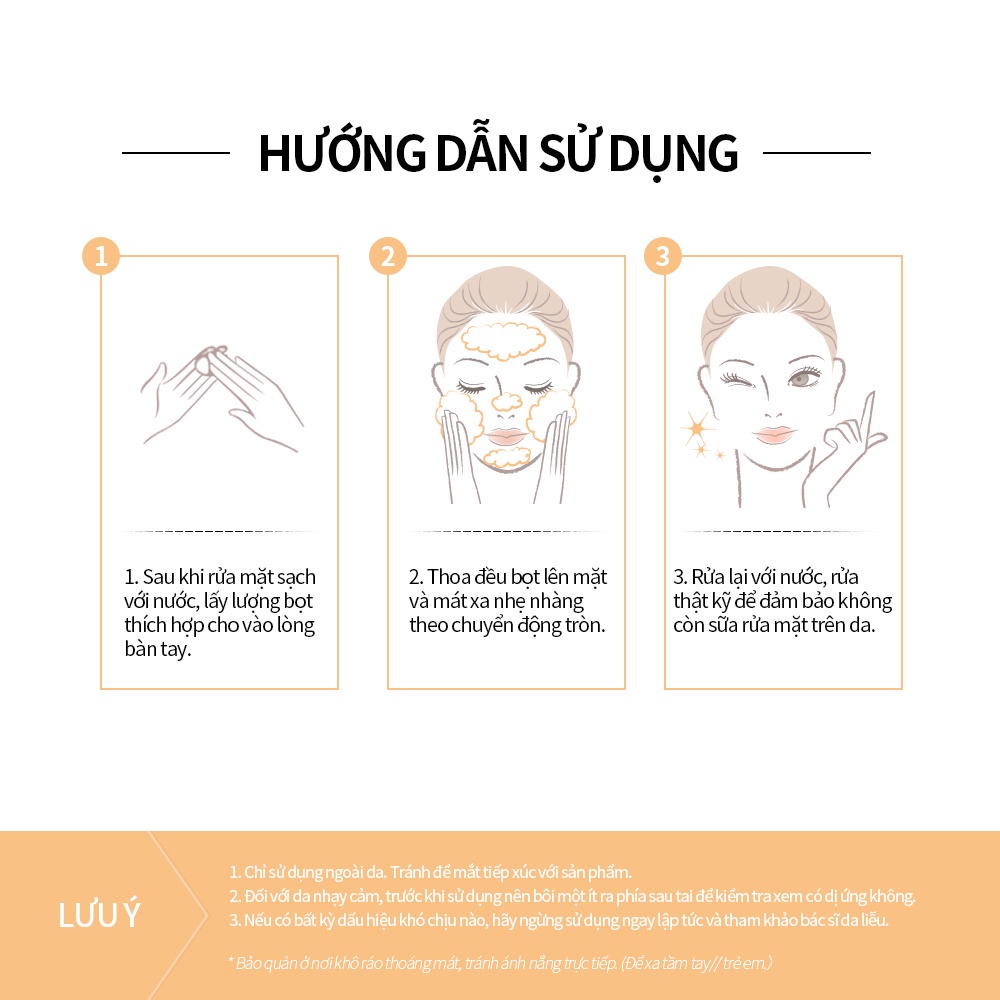 Sữa rửa mặt LANBENA Niacinamide Tạo Bọt Làm Sạch Sâu và trắng Sáng da dưỡng ẩm Làm Sạch 100ml