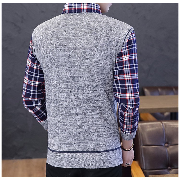 Áo Len Giả Hai Lớp Cổ Chữ V Thời Trang Thanh Lịch Cho Nam | BigBuy360 - bigbuy360.vn