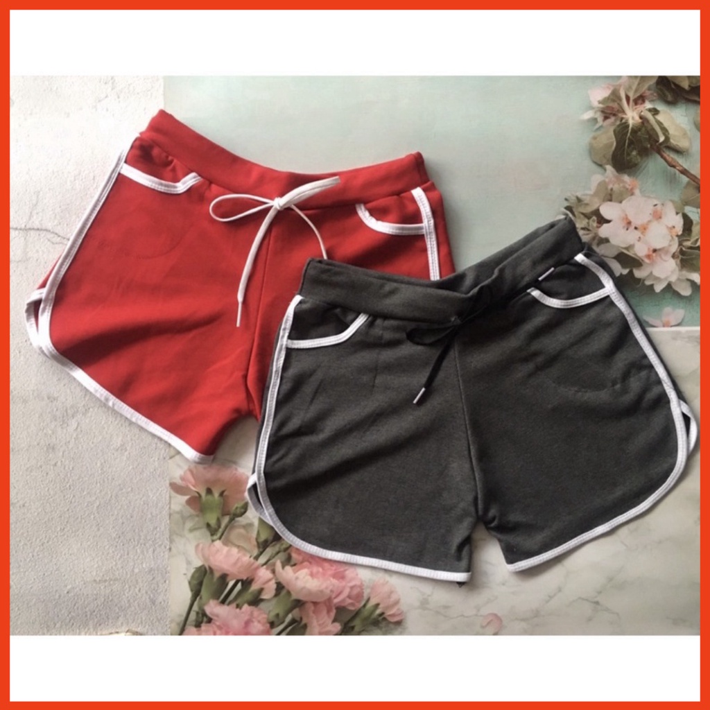 QUẦN SHORTS THUN NỮ PHỐI VIỀN loại 1
