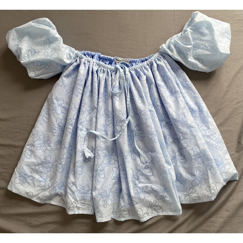 Áo trễ vai tay bồng babydoll nữ yếm cột dây hở lưng đi biển đi tiệc đi chơi tiểu thư bigsize Freesize