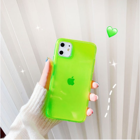 Ốp lưng iphone neon xanh lá trong suốt độc đáo 6/6plus/6s/6splus/6/7/7plus/8/8plus/x/xs/xs max/11/11 promax - Panda case