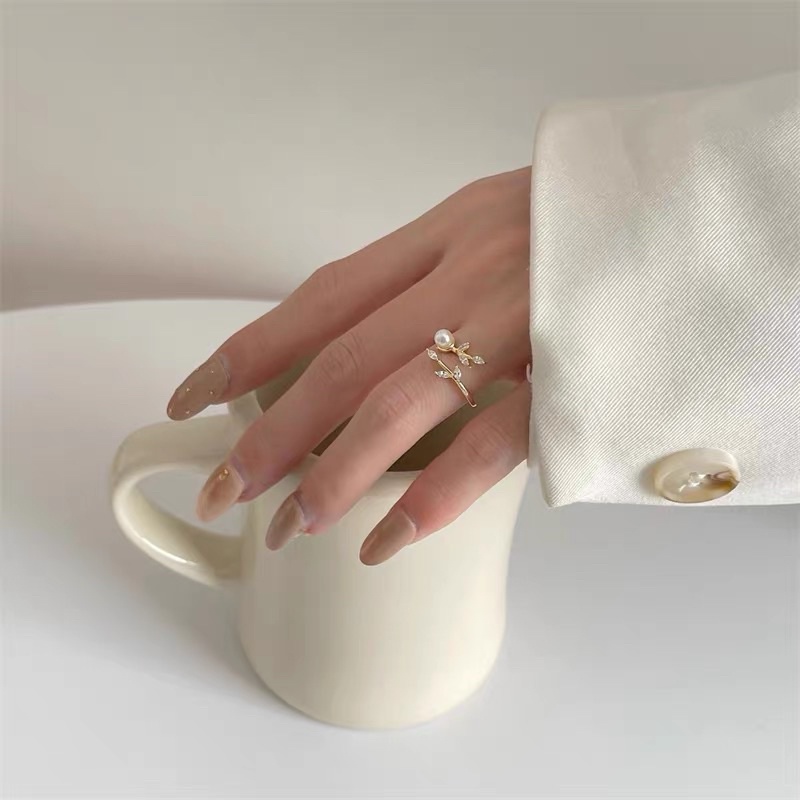 [HÀNG CÓ SẴN] Mã N014 NHẪN NỮ CHIẾC LÁ