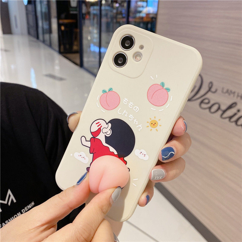 Ốp Điện Thoại In Hình Cậu Bé Bút Chì Shin Chan Đào Cho Oppo Reno3Pro Reno4 Reno4Se Reno5 Reno5Pro A15 A55 Findx2