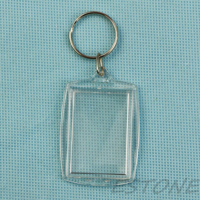 Móc Chìa Khóa Bằng Nhựa Acrylic 40x27 mm Dùng Gắn Ảnh / Hộ Chiếu