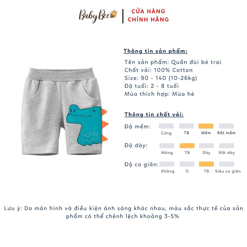 Quần đùi bé trai BabyBee thời trang trẻ em quần bé trai size đại 10-26kg QN01