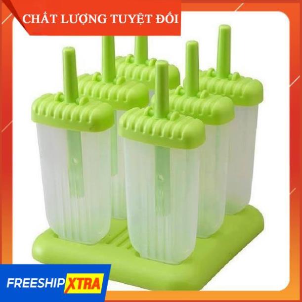 Khuôn Làm Kem Que Bằng nhựa Tiện Dụng 6 trong 1 mẫu mới 2021