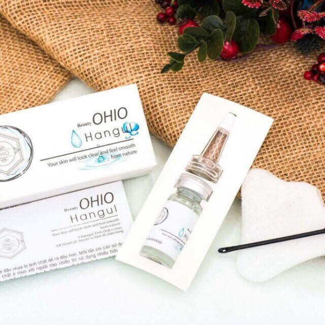 Serum ủ mụn làm trắng da - ngừa lão hóa OHIO NEW DAY Đánh Bay Mụn Đầu Đen, Mụn Cám (tặng kèm bộ nhíp cây nặn mụn)