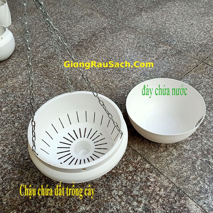 Chậu Treo Trồng Cây Tròn Thông Minh Có Lưới Thông Minh