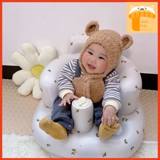 Mũ len tai gấu liền khăn lông xù mềm mại dễ thương cho bé ML52- 𝕂𝕚𝕕𝕕𝕠 𝕓𝕒𝕓𝕪