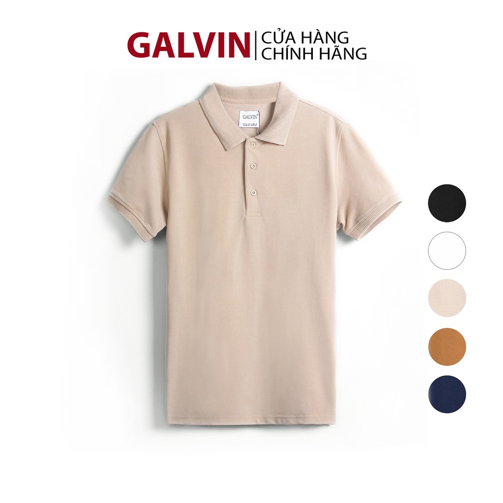 [Mã FAMALLT5 giảm 15% đơn 150K] Galvin - Áo Polo nam cổ bẻ ngắn tay form đẹp chất cotton co giãn PLGV12