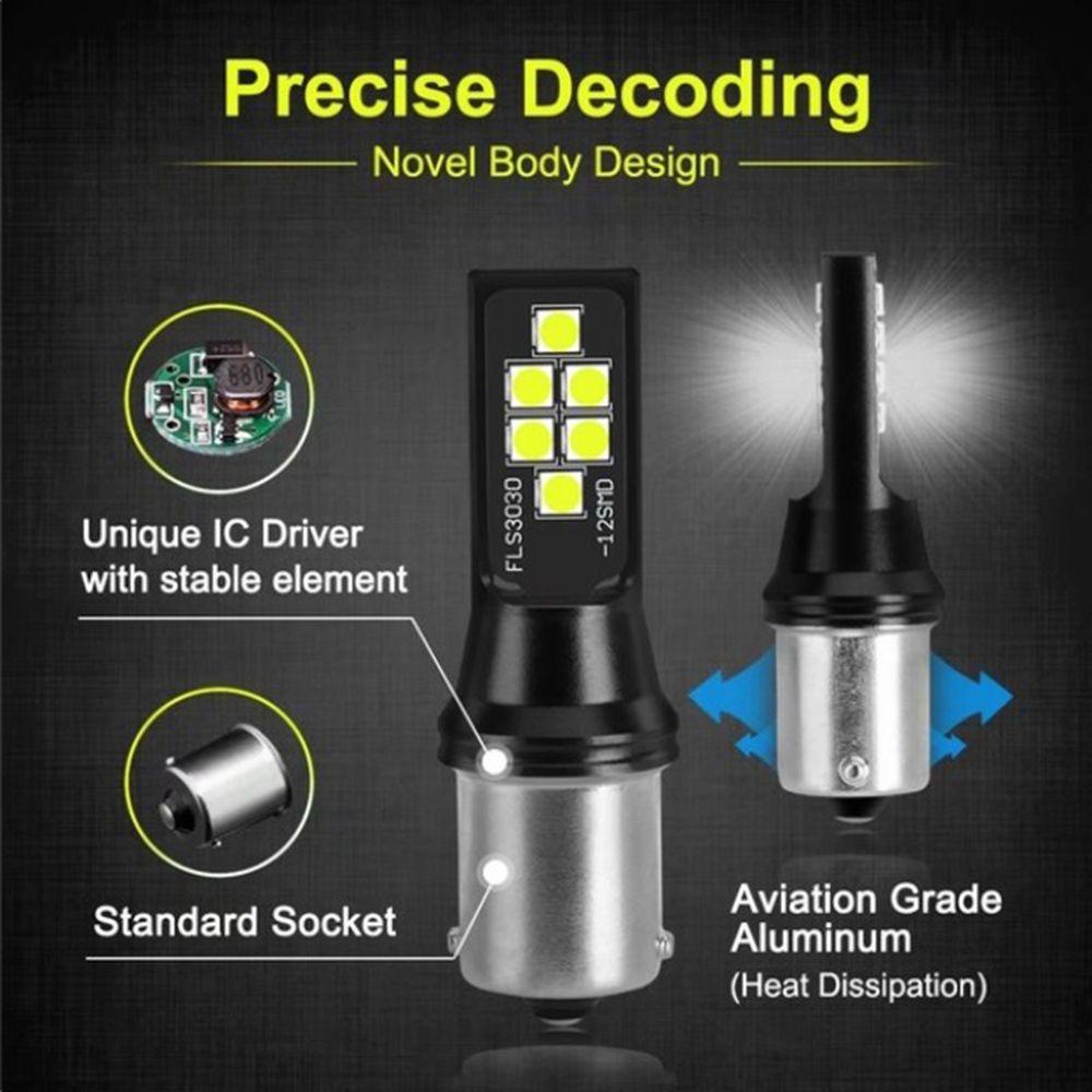 Bóng Đèn Pha Sương Mù Siêu Sáng 3030 12SMD BA15S P21W Dành Cho Ô Tô