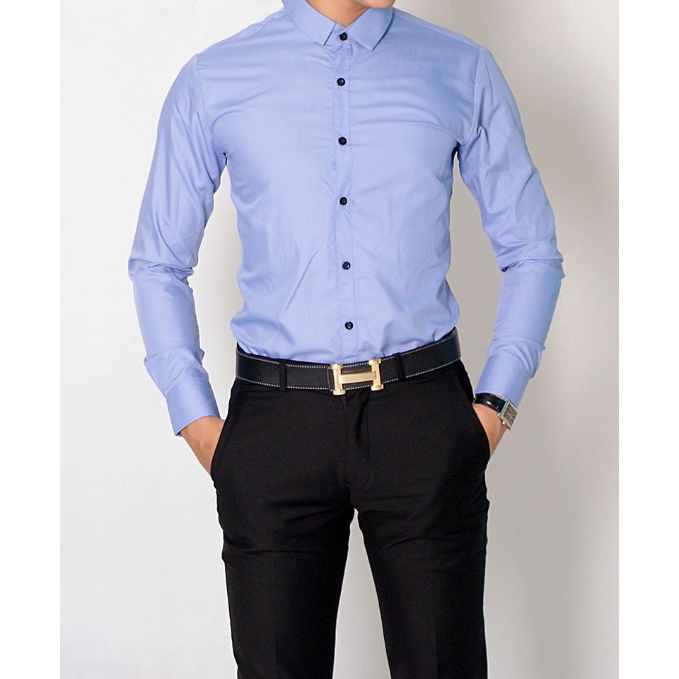 Áo sơ mi MR. Simple xanh dương đậm