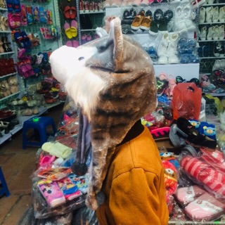 Mũ lông trẻ em hình thú đáng yêu