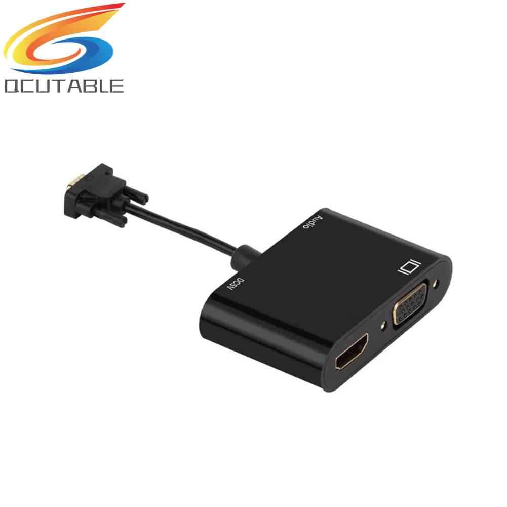Bộ ChuyểN ĐổI 3 Trong 1 VGA Sang HDMI + GiắC Âm Thanh 3.5mm + VGA