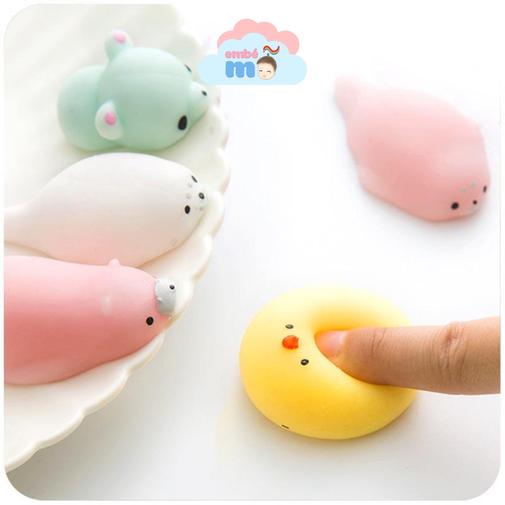 Đồ Chơi Squishy Mochi Thú Dẻo Mini Dễ Thương Ngộ Nghĩnh - Embé Mỡ