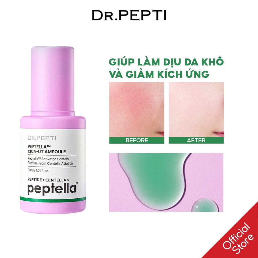 Tinh Chất Phục Hồi Và Săn Chắc Da DR.PEPTI Peptella Cica-Ut Ampoule 30ml