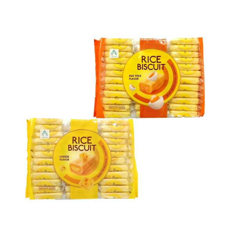 Bánh Gạo Rice Biscuit Asia Food Gói 320g 3 Vị