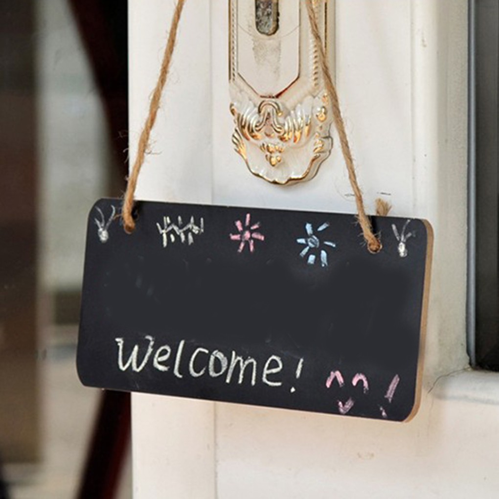 Mini Rectangle Blackboard Wooden Message Board for Home Bar Coffee Shop  💛Kitchentool