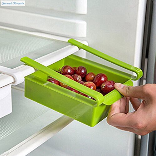 Khay đựng thức ăn có thanh trượt giúp tiết kiệm không gian tủ lạnh