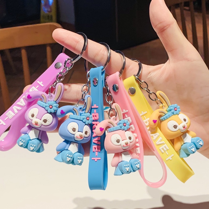 Móc Khóa Hình Thỏ Ba Chiều 4 Chiều Dễ Thương Sáng Tạo Phong Cách Hàn Quốc Dành Cho Bạn Bè