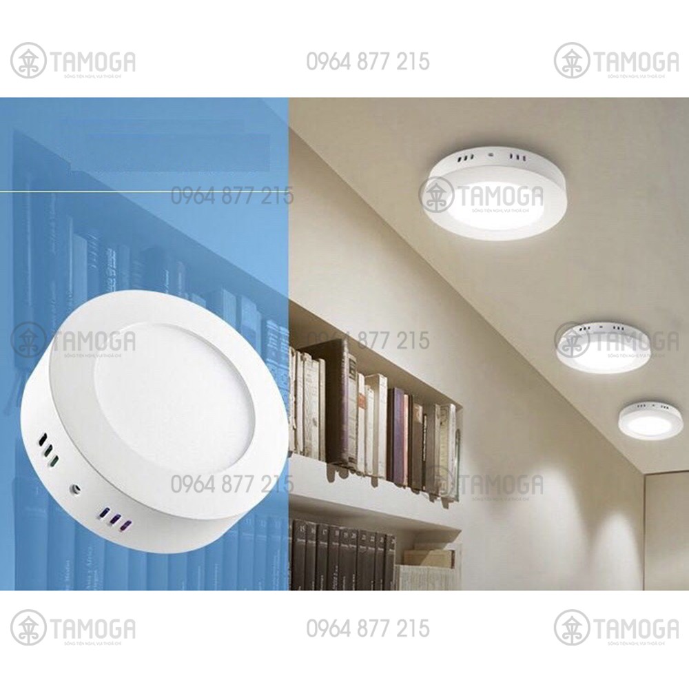 Đèn ốp trần, đèn led ốp trần 18W 3 chế độ màu trang trí phòng khách TAMOGA OT 1020