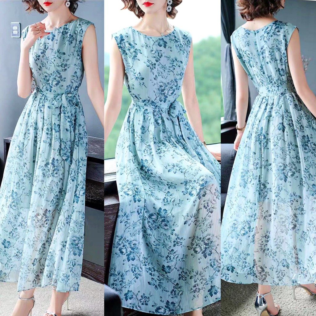 Đầm Maxi - Đầm Maxi - Đầm Maxi Sát Nách Hoạ Tiết LNN1430