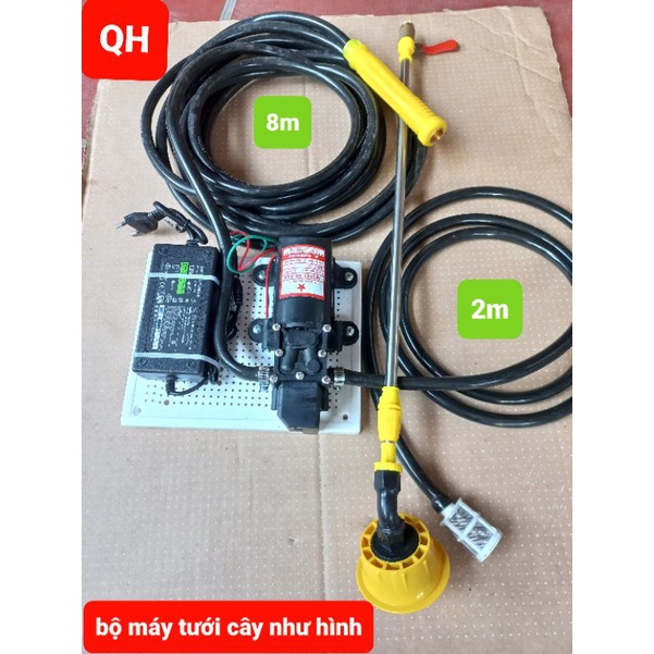 Bộ máy bơm 12V tăng áp tưới lan phun xịt cây cảnh ( SK )